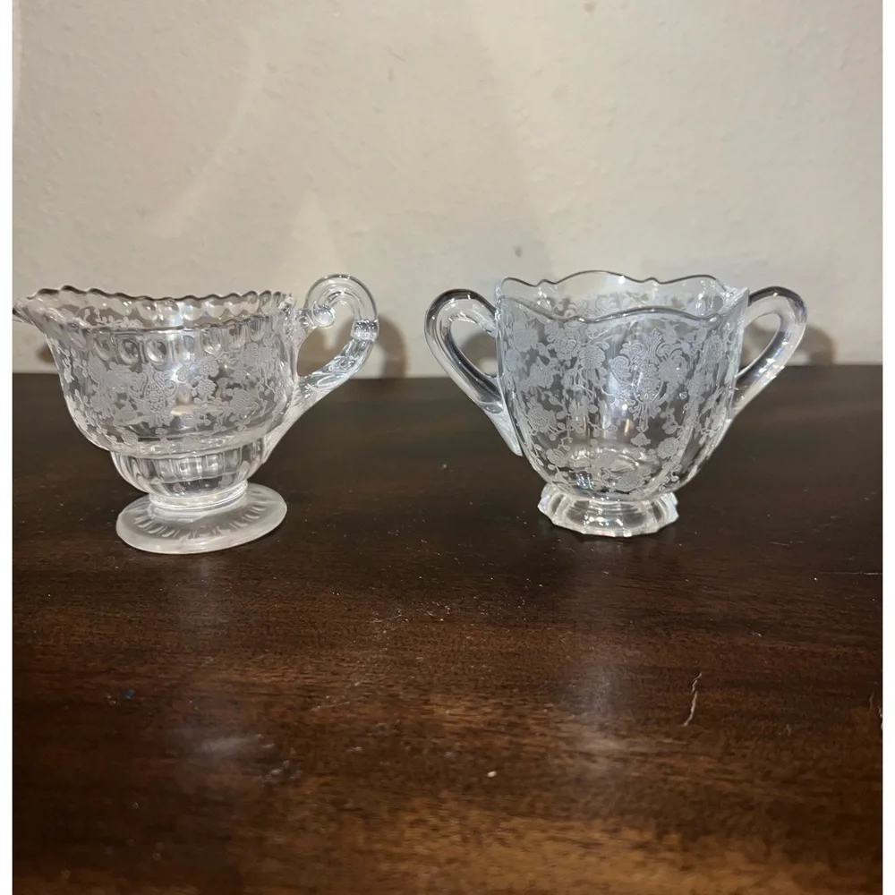 Crystal serving cups coffee tea vintage